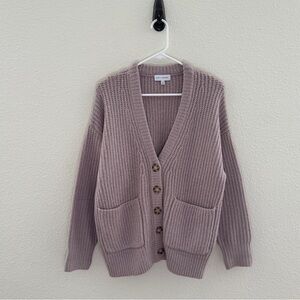 Lost + Wander Lavender Oversized Chunky Knit Cardigan - Cozy Cottagecore - XS/S